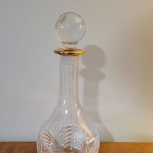 Glass Liquor Decanter, Scotch, Whiskey, Bar Decor, Glass Bottle, 1970s